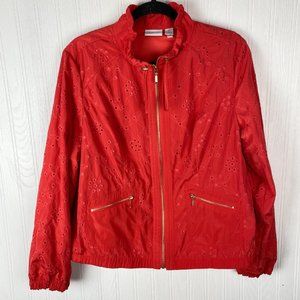 Chico's‎ Zenergy Red Zip Up Jacket Size Medium